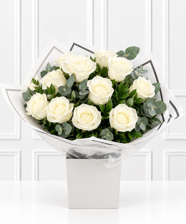 White Rose Hand tied
