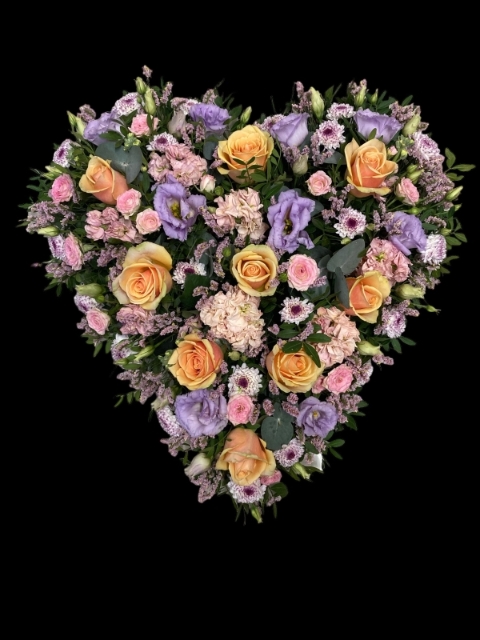 Pretty Pastel Rose Heart