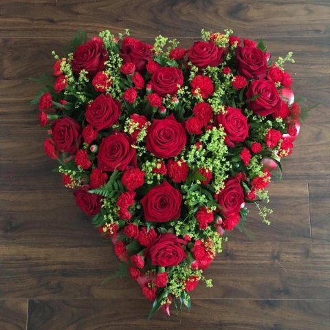 Red Rose Heart Tribute